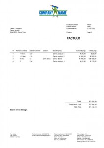 standaard facturatie sjabloon variant 4