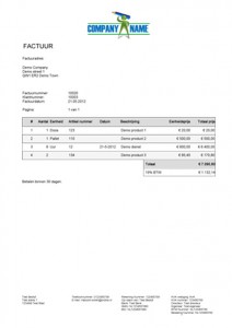 facturatie sjabloon opmaak horizon variant 2
