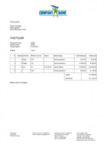 facturatie sjabloon opmaak horizon en digital variant 1