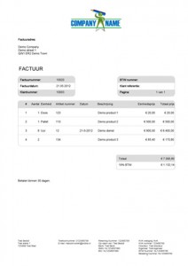 facturatie sjabloon opmaak progress variant 1