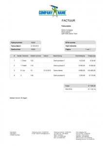 facturatie sjabloon opmaak progress variant 2