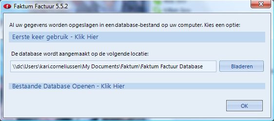 Factuur Software Database aanmaken