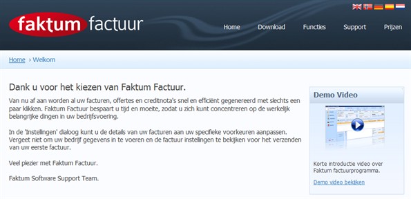 Factuur Software Installatie Registratie