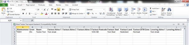 Facturatie Excel export 3